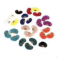 Velveteen Earring Drop Component, DIY & hollow, more colors for choice, nickel, lead & cadmium free, 45x25mm, Sold By Bag