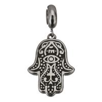 Stainless Steel Pendants, Hamsa, vintage, original color, 33mm,17x23x2.5mm, Hole:Approx 5mm, 10PCs/Lot, Sold By Lot