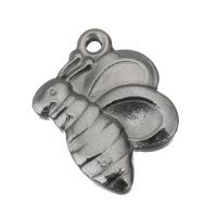 Stainless Steel Animal Pendants, Bee, vintage, original color, 13x16x3mm, Hole:Approx 1.5mm, Approx 50PCs/Lot, Sold By Lot