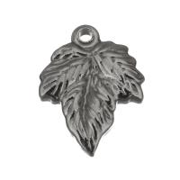 Stainless Steel Pendants, Leaf, vintage, original color, 12x15x3mm, Hole:Approx 1.5mm, Approx 50PCs/Lot, Sold By Lot