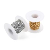 Κοσμήματα από ανοξείδωτο χάλυβα αλυσίδα, Από ανοξείδωτο χάλυβα, επιχρυσωμένο, περισσότερα χρώματα για την επιλογή, 2*4mm, 10Yard/spool, Sold Με spool