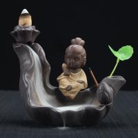 Backflow Incense Burner, Porcelain, handmade, for home and office & durable & different styles for choice, black, 130*115mmuff0c120*105mmuff0c140*125mm,150*160mmuff0c140*120mmuff0c135*165mm, Sold By PC