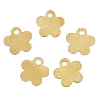 Brass Jewelry Pendants, Flower, gold color plated, nickel, lead & cadmium free, 9*0.5mm, Hole:Approx 1.5mm, 200PCs/Lot, Sold By Lot