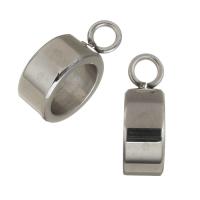 Stainless Steel Pendants, original color, 4x12x8.50mm, Hole:Approx 6mm, 10PCs/Lot, Sold By Lot