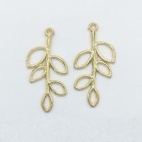 Zinc Alloy Leaf Pendants KC gold color plated hollow nickel lead & cadmium free Approx 1mm Sold By Bag