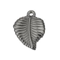 Stainless Steel Pendants, Leaf, vintage, original color, 12x15x3.50mm, Hole:Approx 1.5mm, Approx 50PCs/Lot, Sold By Lot