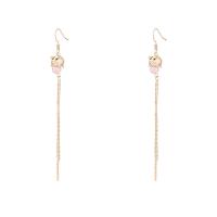 Brass Tassel Earring with Crystal Pig plated for woman nickel lead & cadmium free 102mm Sold By Pair