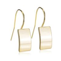 Boucles d'oreilles pendantes en laiton, Plaqué d'or, pour femme, protéger l'environnement, sans nickel, plomb et cadmium, 20*0.6mm, 10PC/lot, Vendu par lot
