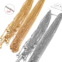Stainless Steel Jewelry Chain, plated, fashion jewelry & Unisex, more colors for choice, Length:Approx 19.6 Inch, 10PCs/Bag, Sold By Bag