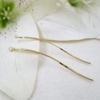 Brass Cuff Earring Finding, gold color plated, nickel, lead & cadmium free, 50*1.2mm, Hole:Approx 1mm, 10PCs/Lot, Sold By Lot
