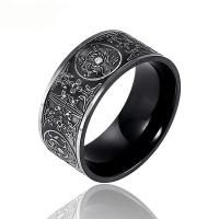 Inox ljudi prst prsten, Nehrđajući čelik, Berba & različite veličine za izbor & za čovjeka, crn, nikal, olovo i kadmij besplatno, Prodano By PC