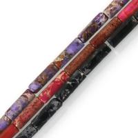 Impression Jasper Beads, Column, more colors for choice, nickel, lead & cadmium free, 13x4mm, Hole:Approx 11mm, 30PCs/Strand, Sold Per Approx 16 Inch Strand