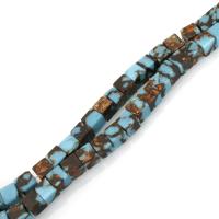 Impression Jasper Beads, Square, nickel, lead & cadmium free, 6mm, Hole:Approx 1mm, Approx 62PCs/Strand, Sold Per Approx 16 Inch Strand
