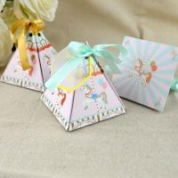 Wedding Candy Box, Paper, Triangle, hot stamping, wedding gift & different styles for choice, 72x72x80mm, 100Sets/Lot, Sold By Lot