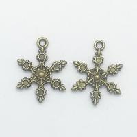 Tibetan Style Pendants, Snowflake, antique bronze color plated, nickel, lead & cadmium free, 23x17x1.50mm, Hole:Approx 1mm, 100PCs/Bag, Sold By Bag