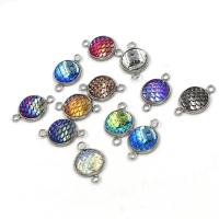 Stainless Steel Pendants 304 Stainless Steel with Resin plated fashion jewelry & double-hole Approx 2.3mm Sold By Bag