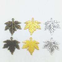 Tibetan Style Leaf Pendants, plated, more colors for choice, nickel, lead & cadmium free, 28x27x1.80mm, Hole:Approx 1mm, 100PCs/Bag, Sold By Bag