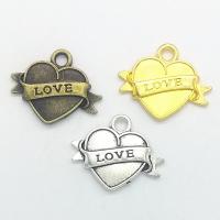 Tibetan Style Heart Pendants, plated, more colors for choice, nickel, lead & cadmium free, 25x20x2mm, Hole:Approx 1mm, 100PCs/Bag, Sold By Bag