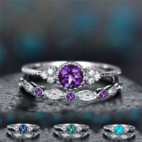 Zink Alloy Finger Ring, plated, 2 stycken & mode smycken & för kvinna & med cubic zirconia, fler färger för val, nickel, bly och kadmium gratis, Säljs av PC