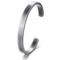 Stainless Steel Bangle, plated, vintage & fashion jewelry & Unisex & different size for choice, silver color, 6mm, Sold By PC