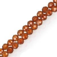 Naturlig granat perler, Garnet, appelsin, nikkel, bly & cadmium fri, 3.50x3.50x3.50mm, Længde Ca. 16 inch, 5Strands/Lot, Ca. 120pc'er/Strand, Solgt af Lot