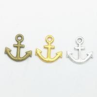 Zinc Alloy Ship Wheel & Anchor Pendant plated nickel lead & cadmium free Approx 2mm Sold By Bag