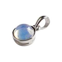 Gemstone Pendant with Zinc Alloy silver color plated & for woman 7mm Approx Sold By Lot