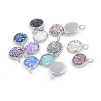 Stainless Steel Pendants, 304 Stainless Steel, with Resin, fashion jewelry, more colors for choice, 10x14mm, Hole:Approx 2.3mm, 20PCs/Bag, Sold By Bag