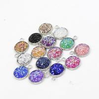 Stainless Steel Pendants, 304 Stainless Steel, with Resin, fashion jewelry, more colors for choice, 13.80x17.70mm, Hole:Approx 2.3mm, Inner Diameter:Approx 12mm, 20PCs/Bag, Sold By Bag