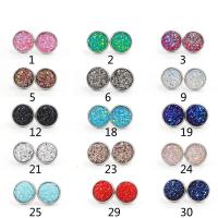 Stainless Steel Stud Earrings, 304 Stainless Steel, plated, fashion jewelry & for woman, more colors for choice, 12mm, 10Pairs/Bag, Sold By Bag