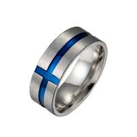 титан Кольцо, ювелирные изделия моды & разный размер для выбора & Мужский, серебряный, размер:6-13, продается PC