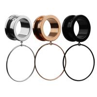 Stainless Steel Piercing Tunnel, plated, Unisex & different size for choice, more colors for choice, Sold By Pair