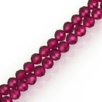Glass Stone Beads, faceted, purple, nickel, lead & cadmium free, 3x3x3mm, Hole:Approx 1mm, Length:Approx 12.5 Inch, 5Strands/Lot, Approx 110PCs/Strand, Sold By Lot