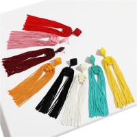 Zinc Alloy Tassel Earring with Cotton Thread plated for woman nickel lead & cadmium free 1350mm Sold By Pair