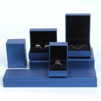 Papper Smycken Display Box, med Velveteen, Hållbar & hårt arbetande & olika stilar för val, blå, Säljs av PC