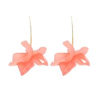 Resin Drop Earring with Plastic fashion jewelry & for woman Sold By Pair