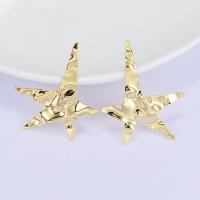 Brass Jewelry Pendants, Star, real gold plated, nickel, lead & cadmium free, 42.4*32mm, Hole:Approx 1mm, 10PCs/Lot, Sold By Lot