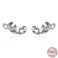 925 Sterling Silver Stud Earrings plated fashion jewelry & hypo allergic & for woman Sold By Pair