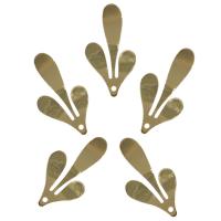 Pingentes Jóias de bronze, cobre, cromado de cor dourada, níquel, chumbo e cádmio livre, 18x35mm, Buraco:Aprox 2mm, Aprox 30PCs/Bag, vendido por Bag