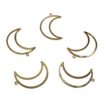 Brass Jewelry Pendants, Moon, gold color plated, nickel, lead & cadmium free, 18x26mm, Hole:Approx 1mm, Approx 50PCs/Bag, Sold By Bag