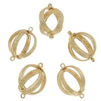 Brass Jewelry Connector, gold color plated, 1/1 loop, nickel, lead & cadmium free, 12x16mm, Hole:Approx 1mm, Approx 50PCs/Bag, Sold By Bag