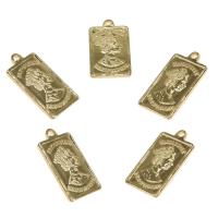 Brass Jewelry Pendants, gold color plated, nickel, lead & cadmium free, 12x22mm, Hole:Approx 2mm, Approx 50PCs/Bag, Sold By Bag