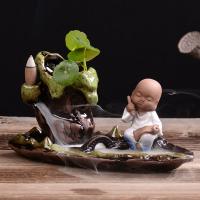 Backflow Incense Burner, Porcelain, handmade, for home and office & durable, 225x93x118mm, Sold By PC