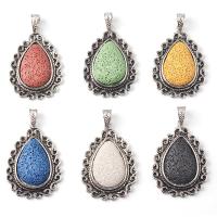 Lava Pendant, with Copper Alloy, plated, fashion jewelry, more colors for choice, 55*35mm, Sold By PC