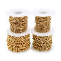 Stainless Steel Ball Chain, gold color plated, different size for choice, Approx 9m/Spool, Sold By Spool
