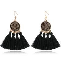 Zinc Alloy Tassel Earring with Caddice plated Bohemian style & for woman nickel lead & cadmium free Sold By Pair