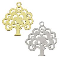 Brass Jewelry Pendants, Tree, high quality plated, more colors for choice, nickel, lead & cadmium free, 28x33x1mm, Hole:Approx 3mm, 100PCs/Lot, Sold By Lot