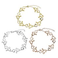 Bijoux bracelet en acier inoxydable, avec 2Inch chaînes de rallonge, Placage, pour femme, plus de couleurs à choisir, 23.5x15mm,4x0.5mm, Vendu par Environ 7 pouce brin