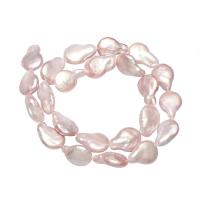 Cultured Baroque Freshwater Pearl Beads, Nuggets, natural, purple, 11x18x6mm, Hole:Approx 0.8mm, Approx 23PCs/Strand, Sold By Strand