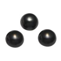 Cultured Half Drilled Freshwater Pearl Beads, Potato, half-drilled, black, 12x10mm, Hole:Approx 0.8mm, Approx 20PCs/Bag, Sold By Bag
